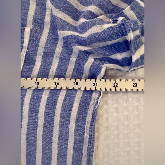 Rails Savannah Juneau Stripe Linen Blend  Blouse Sz Med - Picture 7 of 9